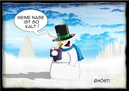 Cartoon: Höstis Die Schneemanns (medium) by Hösti tagged hösti,cartoons,hoesti,stephan,höstermann,schneemann,die,schneemanns,winter,glühwein,frost