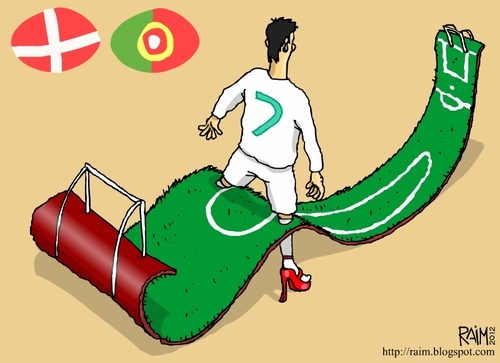 Cartoon: CR7 (medium) by raim tagged cr7,ronaldo,2012,euro