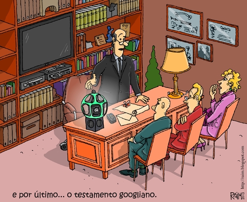 Cartoon: Googlian Last Will (medium) by raim tagged google,digital,will,testament
