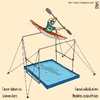 Cartoon: canoe slalom on uneven bars (small) by raim tagged canoe slalom olympics games uneven bars