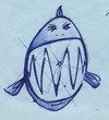 Cartoon: Piranha (small) by claretwayno tagged fish,piranha,amazon,teeth,swimming,red