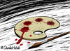 Cartoon: for 4 Cartoonist killed in paris (small) by Ali Miraee tagged ali miraee