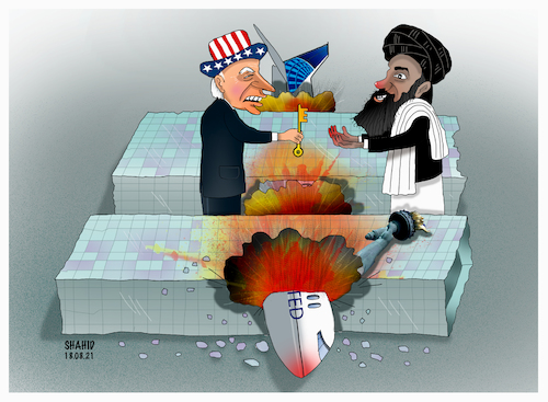 Cartoon: 11 September ! (medium) by Shahid Atiq tagged afghanistan