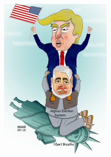 Cartoon: Afghan style election ! (medium) by Shahid Atiq tagged usa