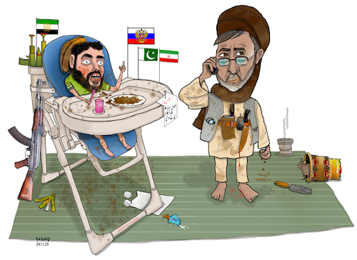 Cartoon: Afghan warlords ! (medium) by Shahid Atiq tagged afghanistan