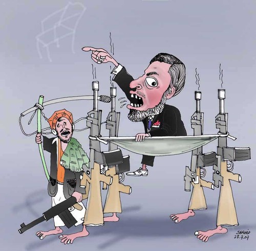 Cartoon: Afghanistan Election (medium) by Shahid Atiq tagged 064