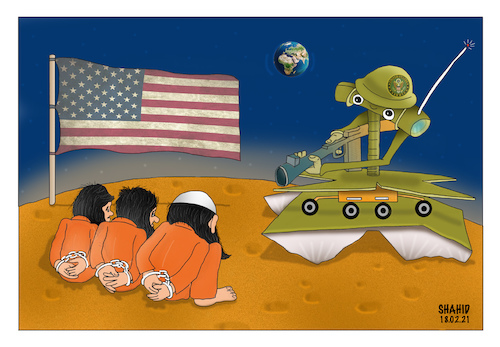 Cartoon: Guantanamars ! (medium) by Shahid Atiq tagged usa