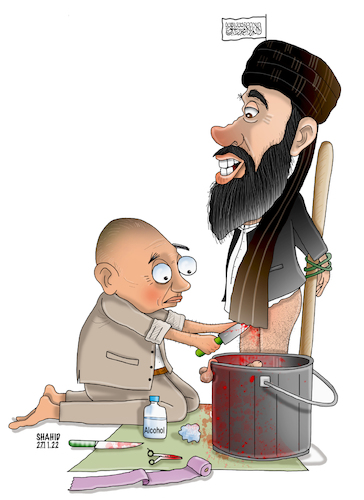 Cartoon: No comment! (medium) by Shahid Atiq tagged afghanistan
