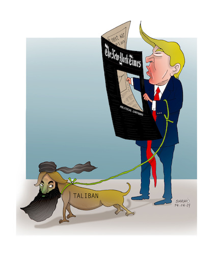 Cartoon: No more political Cartoons! (medium) by Shahid Atiq tagged afghanistan
