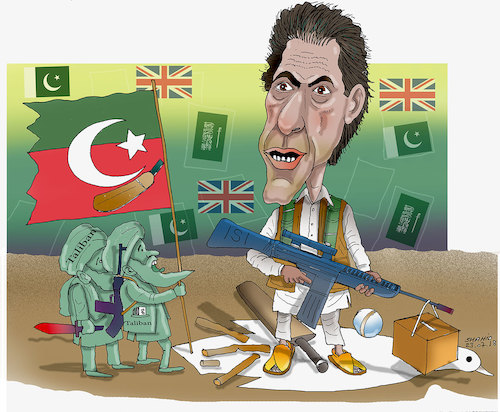 Cartoon: Pakistan New Prime ..! (medium) by Shahid Atiq tagged afghanistan,balkh,helmand,kabul,london,nangarhar,and,ghor,attack