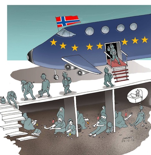Cartoon: Refugee deportation! (medium) by Shahid Atiq tagged afghanistan,eu