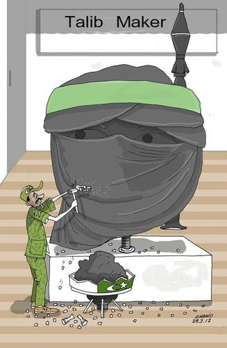 Cartoon: talib Maker (medium) by Shahid Atiq tagged talib,maker