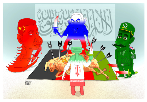 Cartoon: Terroriesm sponsors! (medium) by Shahid Atiq tagged afghanistan