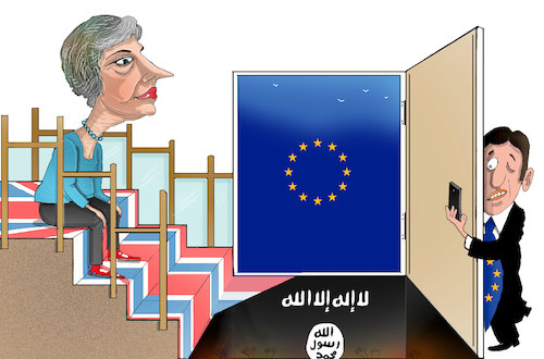 Cartoon: UK Caught in Doouble Traps! (medium) by Shahid Atiq tagged afghanistan,balkh,helmand,kabul,london,nangarhar,attack