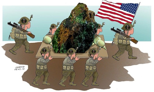 Cartoon: War against terror?! (medium) by Shahid Atiq tagged afghanistan,attack