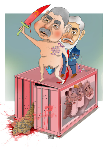 Cartoon: Warlords become marshal  ! (medium) by Shahid Atiq tagged afganistan