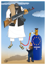 Cartoon: Fattening the terorism! (small) by Shahid Atiq tagged afghanistan