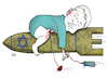 Cartoon: Gaza graveyard for childrens! (small) by Shahid Atiq tagged palestine