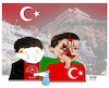 Cartoon: Izmir ! Wounded AFG ... (small) by Shahid Atiq tagged izmir