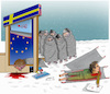 Cartoon: Migrants Suicide ! (small) by Shahid Atiq tagged trump,afghanistan,safi,shahid,bahar,ieba,rayian,musa,kart,crni,berlin