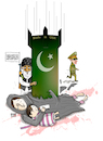 Cartoon: Pakistan rocket attack! (small) by Shahid Atiq tagged afghanistan