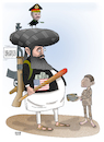 Cartoon: Poverty in Taliban regime! (small) by Shahid Atiq tagged afghanistan