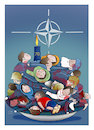 Cartoon: The 70th Anniversary of NATO ! (small) by Shahid Atiq tagged afghanistan