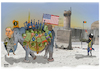 Cartoon: US troops leave Afghanistan! (small) by Shahid Atiq tagged afghanistan