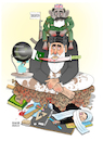 Cartoon: Violators of human rights! (small) by Shahid Atiq tagged afghanistan