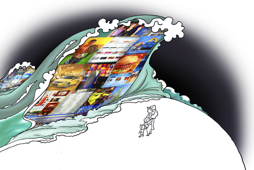 Cartoon: deadly wave (medium) by gonopolsky tagged media