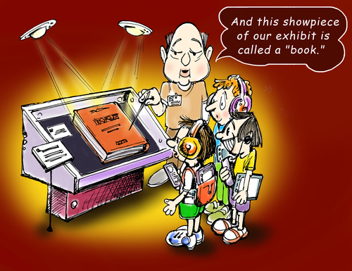 Cartoon: the showpiece (medium) by gonopolsky tagged generation,information,technology