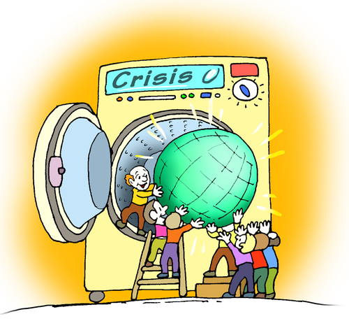 Cartoon: washing machine (medium) by gonopolsky tagged crisis,earth,humanity
