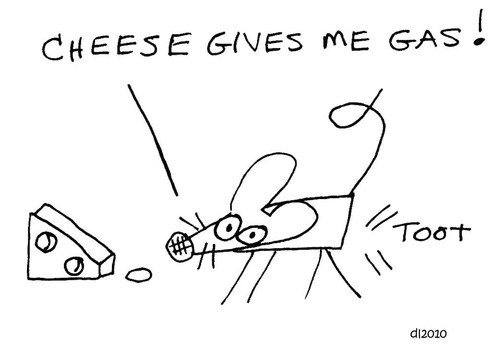 Cartoon: Gross But Cute (medium) by Deborah Leigh tagged grossbutcute,gross,bw,cute,mice,mouse,gas,cheese