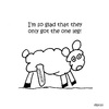 Cartoon: Escape From Abattoir (small) by Deborah Leigh tagged escape,from,abattoir,grossbutcute,sheep,doodle,deborahleigh