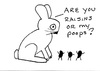 Cartoon: Gross But Cute-Number Three (small) by Deborah Leigh tagged grossbutcute,gross,cute,bunny,poops,raisins