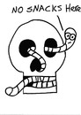 Cartoon: Gross But Cute (small) by Deborah Leigh tagged grossbutcute,skull,worm,bw,doodle,cute