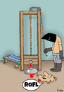 Cartoon: Funny ROFL execution cartoon (small) by The Nuttaz tagged rofl,execution,beheaded,guillotine,prisoner,internet,chat,online,sms,txtspeak,txtese,chatspeak,txt,txtspk,txtk,txto,texting,smsish,txtslang