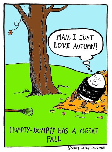 Cartoon: a great fall (medium) by sardonic salad tagged egg,humpty,dumpty,fall,autumn,sardonicsalad