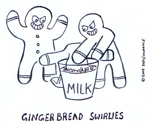 Cartoon: gingerbread bullies (medium) by sardonic salad tagged gingerbread,bullies,bully,cartoon,comic,cookie,sardonicsalad
