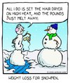 Cartoon: weight loss for snowmen (small) by sardonic salad tagged snowman weight loss