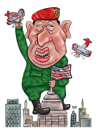 Cartoon: Hugo Chavez (medium) by beto cartuns tagged chavez,venezuela,autoritarism