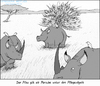Cartoon: Überkompensation (small) by Zapp313 tagged nashorn,pfau,überkompensation,minderwertigkeitskomplexe,porsche