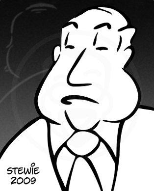 Cartoon: Alfred Hitchcock (medium) by stewie tagged hitchcock,alfred