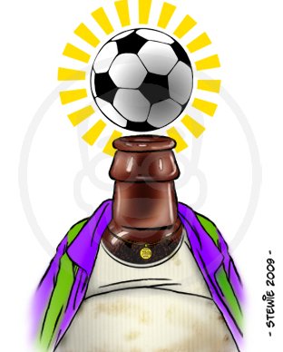 Cartoon: König Fußball (medium) by stewie tagged fußball,könig
