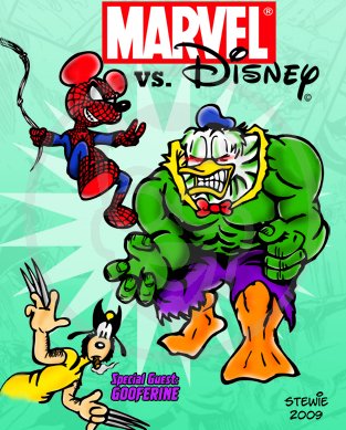 Cartoon: Marvel vs. Disney (medium) by stewie tagged disney,marvel
