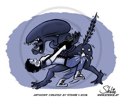 Cartoon: Tango Alienato (medium) by stewie tagged tango