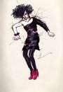 Cartoon: Marc Jacobs Fall 2009 (small) by lavi tagged fashion,illustration,marc,jacobs,black,dress,80s,hand,drawing,lavi,liao