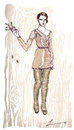 Cartoon: Rodarte Fall 2009 (small) by lavi tagged redarte,fashion,illustration,wood,tree,boots