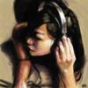 Cartoon: Listening to music (small) by Laurie Mouret tagged asian girl listenig to music headphones painter