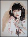 Cartoon: Shhhhsh (small) by Laurie Mouret tagged headphones asian girl music